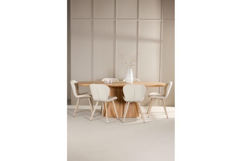 Spisegruppe Stjärnö 200x90 cm Natur med 6 stk Lilja Stoler - Møbler - Bord - Spisegrupper