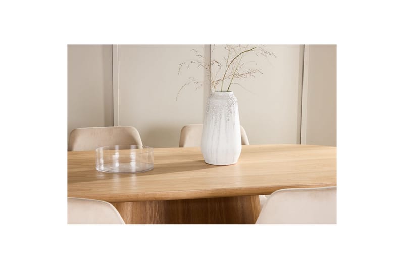 Spisegruppe Stjärnö 200x90 cm Natur med 6 stk Night Stoler - Møbler - Bord - Spisegrupper