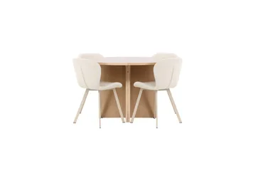 Spisegruppe Strada Rund 120/170 cm Hvit med Lilja Stoler 4 stk - 4 stk - Møbler - Bord - Spisegrupper