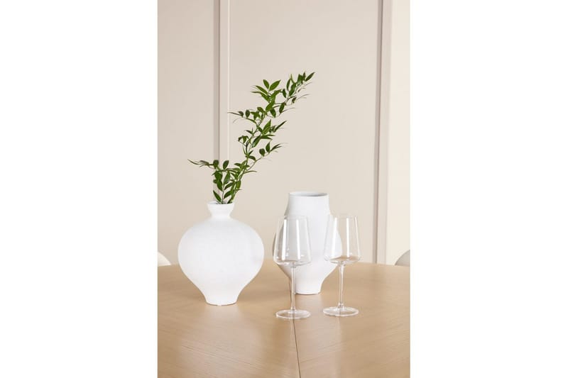 Spisegruppe Strada Rund 120/170 cm Hvit med Lilja Stoler 4 stk - 4 stk - Møbler - Bord - Spisegrupper