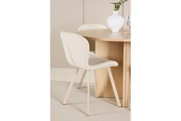 Spisegruppe Strada Rund 120/170 cm Hvit med Lilja Stoler 4 stk - 4 stk - Møbler - Bord - Spisegrupper