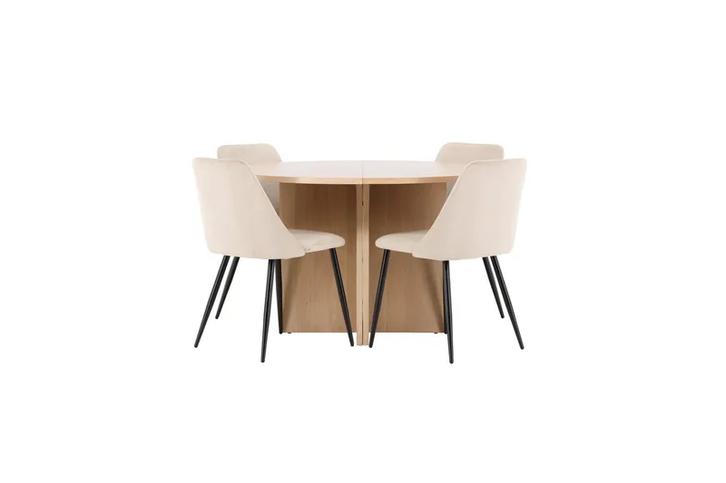 Spisegruppe Strada Rund 120/170 cm med Night Stoler 4 stk, 4 stk