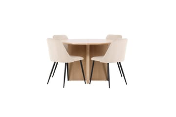 Spisegruppe Strada Rund 120/170 cm med Night Stoler 4 stk - 4 stk - Møbler - Bord - Spisegrupper