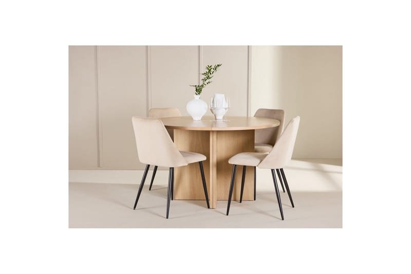 Spisegruppe Strada Rund 120/170 cm med Night Stoler 4 stk - 4 stk - Møbler - Bord - Spisegrupper