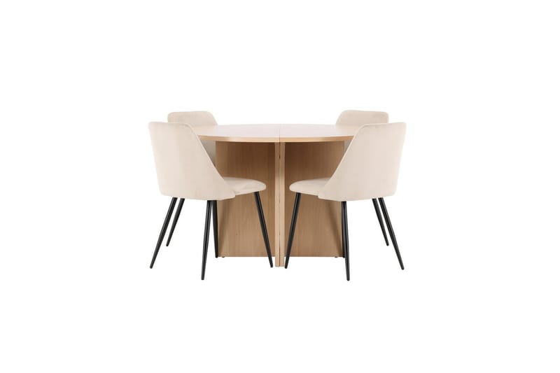 Spisegruppe Strada Rund 120/170 cm med Night Stoler 4 stk - 4 stk - Møbler - Bord - Spisegrupper