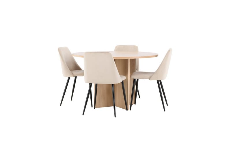 Spisegruppe Strada Rund 120/170 cm med Night Stoler 4 stk - 4 stk - Møbler - Bord - Spisegrupper