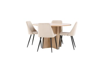 Spisegruppe Strada Rund 120/170 cm med Night Stoler 4 stk - 4 stk - Møbler - Bord - Spisegrupper