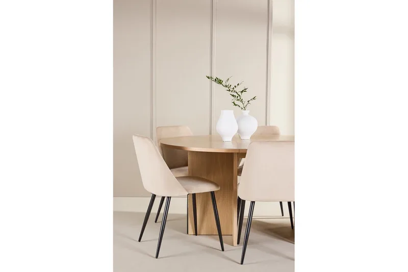 Spisegruppe Strada Rund 120/170 cm med Night Stoler 6 stk - 6 stk - Møbler - Bord - Spisegrupper