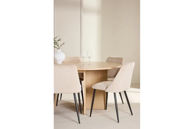 Spisegruppe Strada Rund 120/170 cm med Night Stoler 6 stk - 6 stk - Møbler - Bord - Spisegrupper