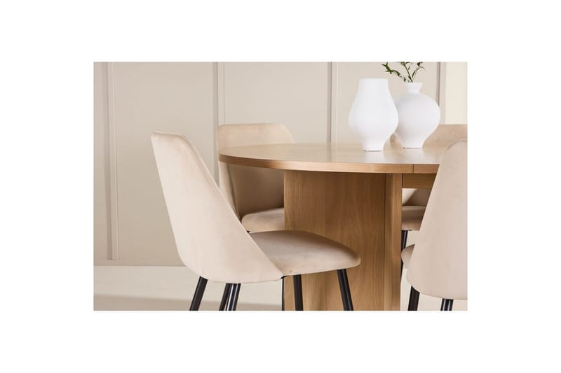 Spisegruppe Strada Rund 120/170 cm med Night Stoler 6 stk - 6 stk - Møbler - Bord - Spisegrupper