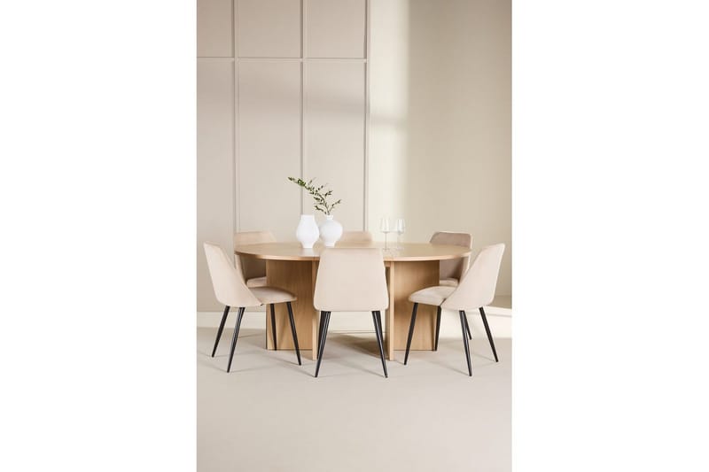 Spisegruppe Strada Rund 120/170 cm med Night Stoler 6 stk - 6 stk - Møbler - Bord - Spisegrupper