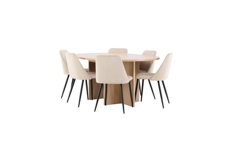 Spisegruppe Strada Rund 120/170 cm med Night Stoler 6 stk - 6 stk - Møbler - Bord - Spisegrupper
