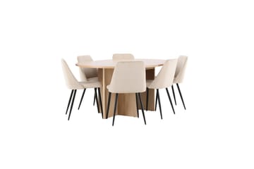 Spisegruppe Strada Rund 120/170 cm med Night Stoler 6 stk - 6 stk - Møbler - Bord - Spisegrupper