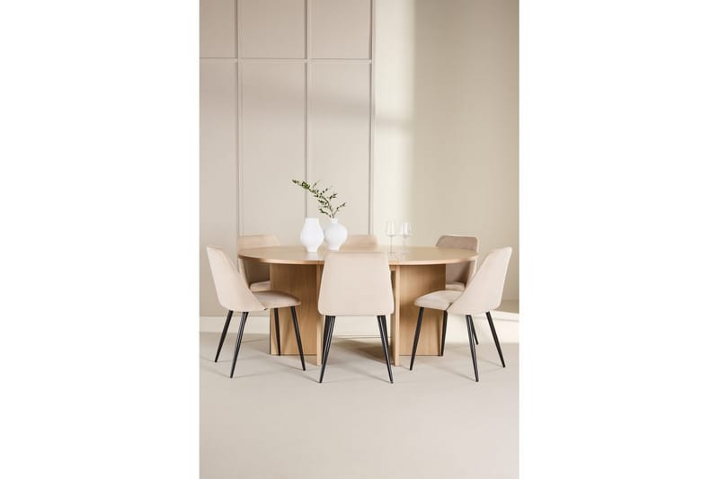 Spisegruppe Strada Rund 120/170 cm med Night Stoler 6 stk - 6 stk - Møbler - Bord - Spisegrupper