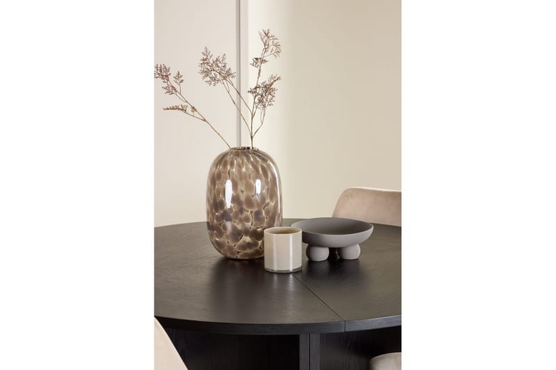 Spisegruppe Strada Rund 120/170 cm Svart med Night Stoler 4 stk - 4 stk - Møbler - Bord - Spisegrupper