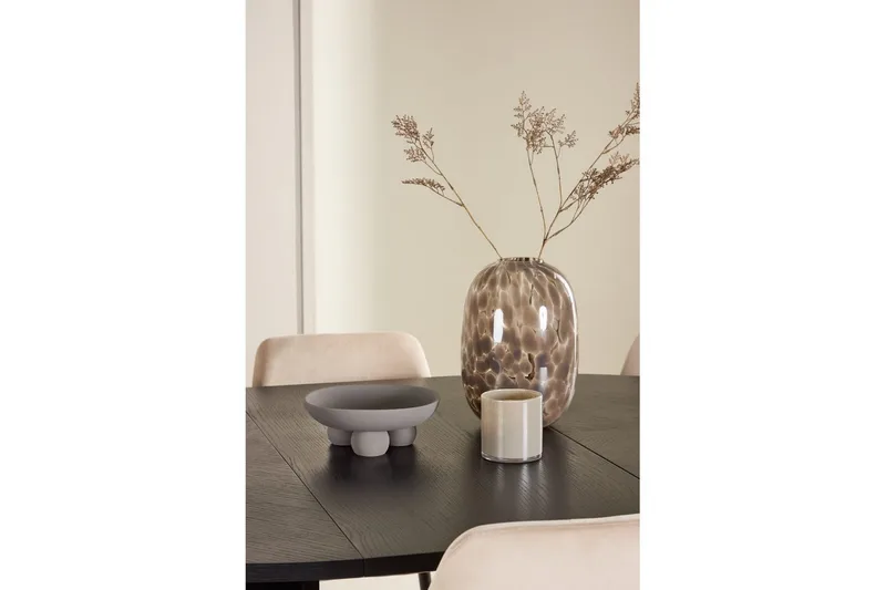 Spisegruppe Strada Rund 120/170 cm Svart med Night Stoler 6 stk - 6 stk - Møbler - Bord - Spisegrupper