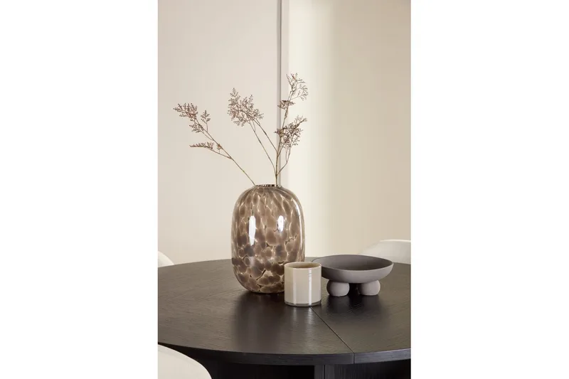 Spisegruppe Strada Rundt 120/170 cm Svart med Lilja Stoler 4 stk - 4 stk - Møbler - Bord - Spisegrupper