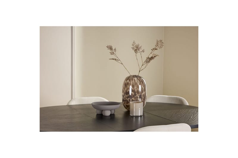 Spisegruppe Strada Rundt 120/170 cm Svart med Lilja Stoler 6 stk - 6 stk - Møbler - Bord - Spisegrupper