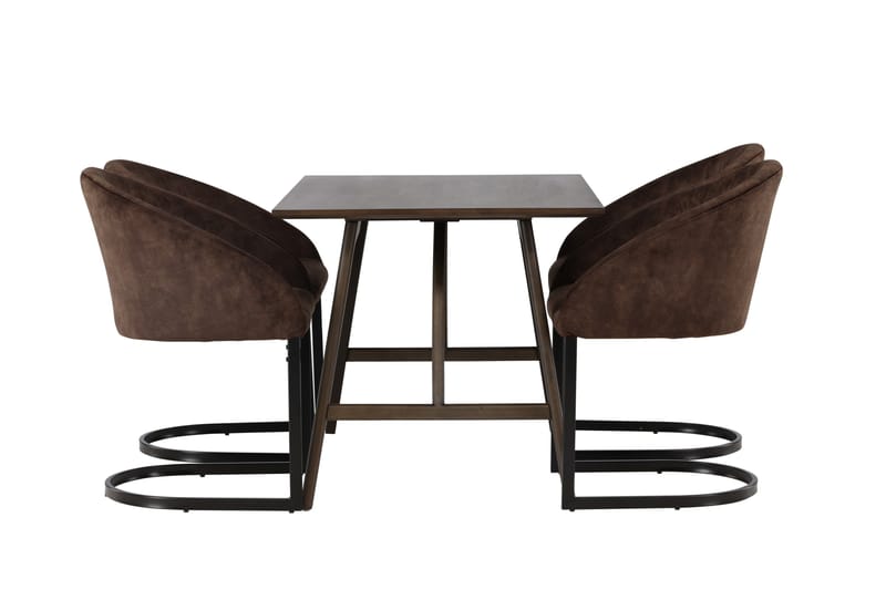 Spisegruppe Venture Home Kaseidon spisegruppe 120 cm rektangulær med 4 Evening-stoler Mørk brun - Møbler - Bord - Spisegrupper