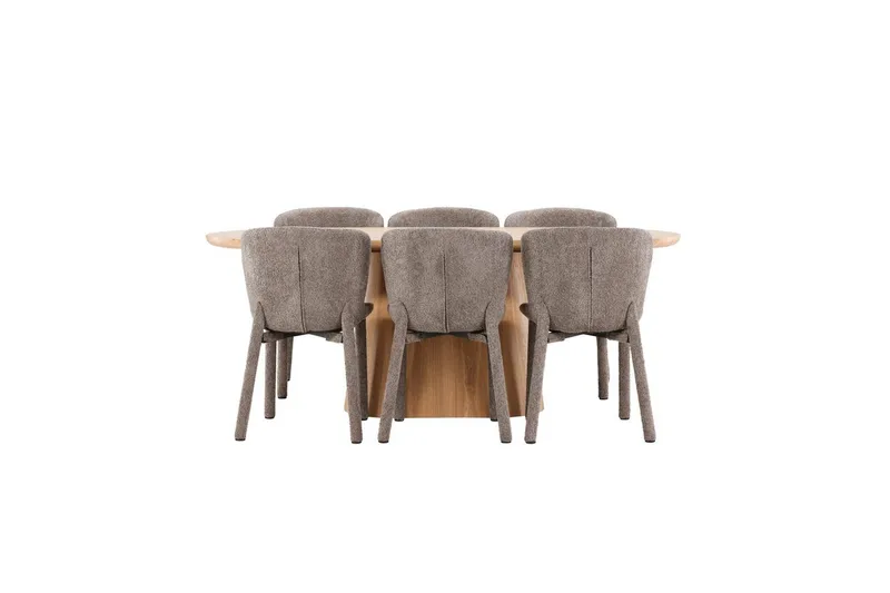 Spisegruppe Venture Home Spisegruppe Venture Home Stjärnö 200x90 cm natur med 6 stk. Astoria-stoler brun Natur, undefined