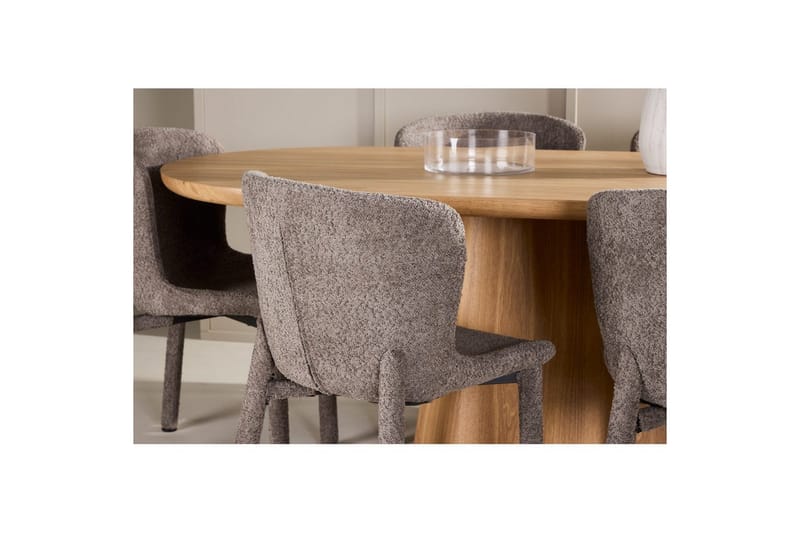 Spisegruppe Venture Home Spisegruppe Venture Home Stjärnö 200x90 cm natur med 6 stk. Astoria-stoler brun Natur - Møbler - Bord - Spisegrupper