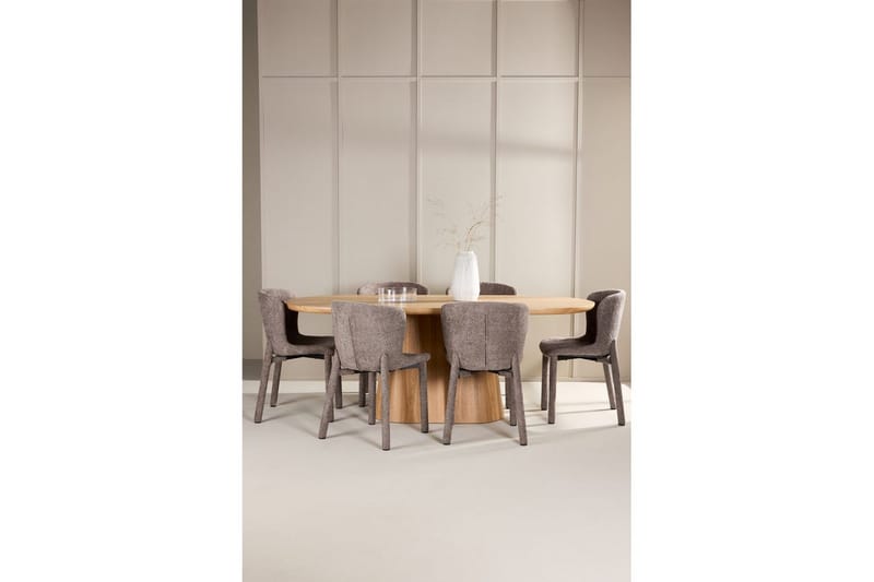 Spisegruppe Venture Home Spisegruppe Venture Home Stjärnö 200x90 cm natur med 6 stk. Astoria-stoler brun Natur - Møbler - Bord - Spisegrupper