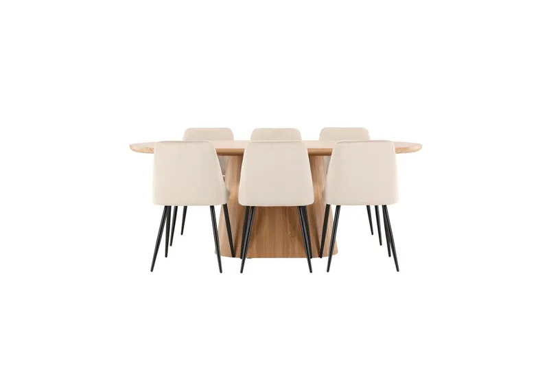 Spisegruppe Venture Home Spisegruppe Venture Home Stjärnö 200x90 cm natur med 6 stk Night-stoler Natur, undefined