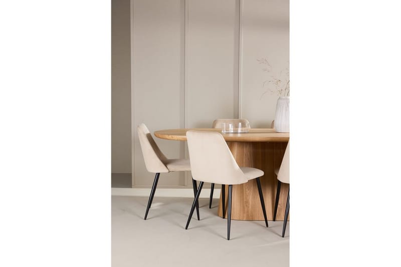 Spisegruppe Venture Home Spisegruppe Venture Home Stjärnö 200x90 cm natur med 6 stk Night-stoler Natur - Møbler - Bord - Spisegrupper
