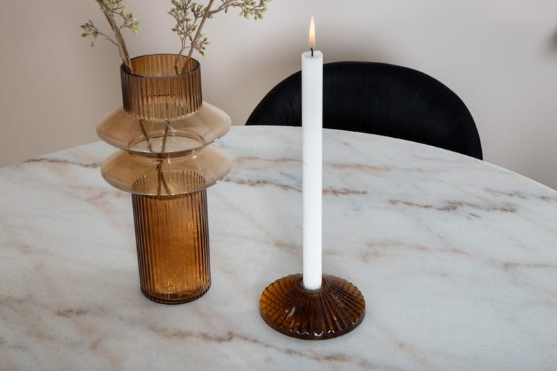 Admira Spisegruppe 106 cm Rund inkl. 4 Foyos Stoler - Marmor/Hvit/Svart - Møbler - Bord - Spisegrupper