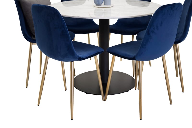 Admira Spisegruppe 106 cm Rund med 6 Valeri Stoler - Møbler - Bord - Spisegrupper