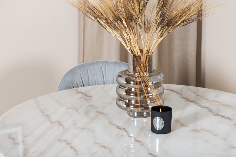 Admira Spisegruppe 106 cm Rundt Marmor inkl. 4 Foyos Stoler - Hvit/Svart/Grå - Møbler - Bord - Spisegrupper