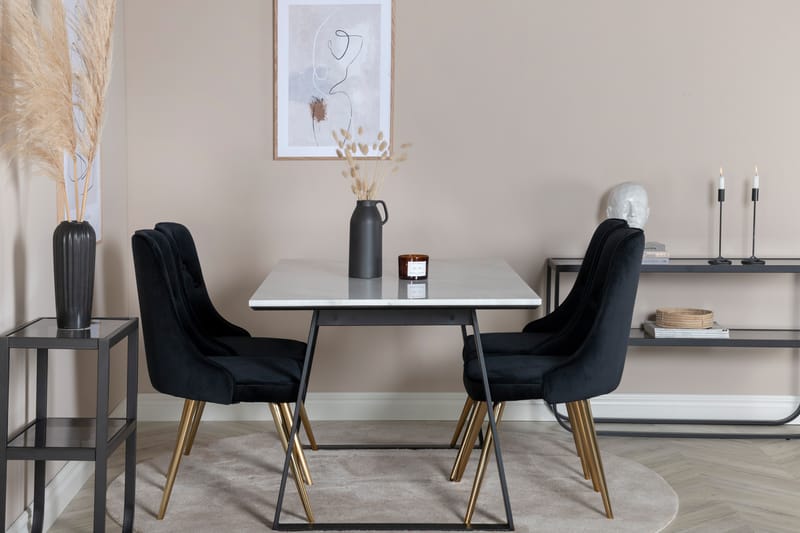 Admira Spisegruppe 140 cm + 4 stk Valerie Spisestoler - Møbler - Bord - Spisegrupper