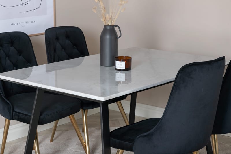 Admira Spisegruppe 140 cm + 4 stk Valerie Spisestoler - Møbler - Bord - Spisegrupper