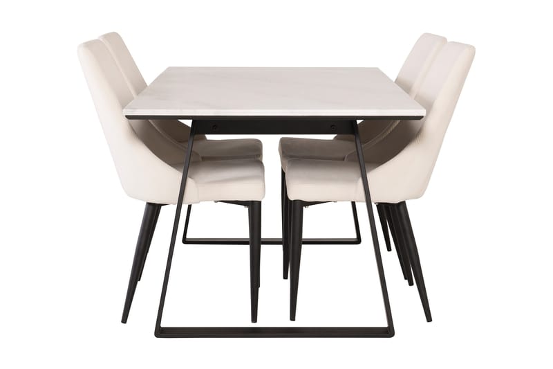 Admira Spisegruppe med 4 Ludde Spsestoler - Møbler - Bord - Spisegrupper