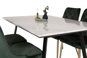 Admira Spisegruppe med 4 Valerie Lyx Fløyelsstoler - Møbler - Bord - Spisegrupper