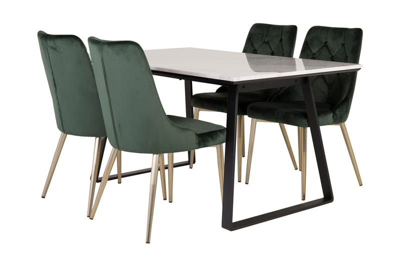 Admira Spisegruppe med 4 Valerie Lyx Fløyelsstoler, undefined