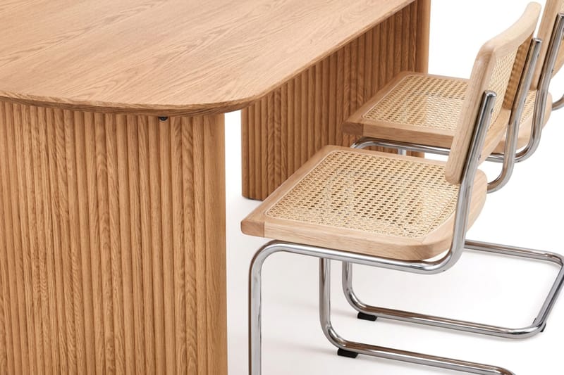 Alma spisegruppe rektangulær 180 cm eik med 6 Build spisestoler - Eik - Møbler - Bord - Spisegrupper