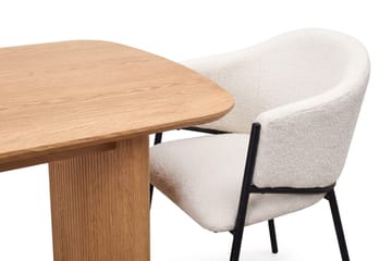 Alma spisegruppe rektangulær 180 cm eik med 6 Filip spisestoler - Eik - Møbler - Bord - Spisegrupper