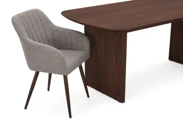 Alma spisegruppe rektangulær 180 cm valnøtt med 6 Filippa spisestoler - Valn øtt - Møbler - Bord - Spisegrupper