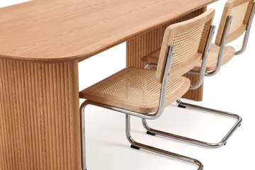 Alma spisegruppe rektangulær 220 cm eik med 6 Build spisestoler - Eik - Møbler - Bord - Spisegrupper