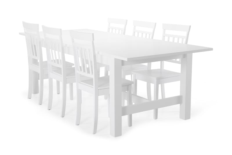 Altea Spisebord med 6 Hudson stoler - Hvit - Spisegrupper