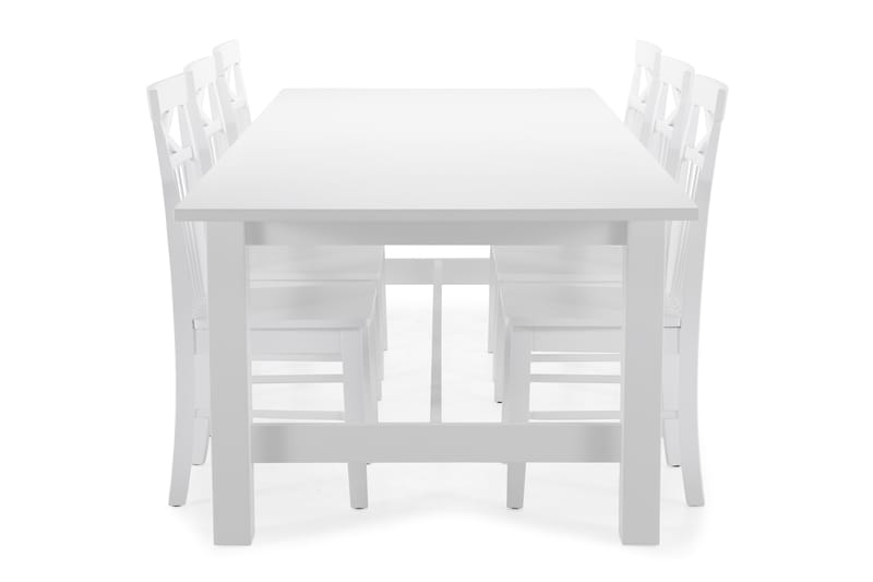 Altea Spisebord med 6 Michigan stoler - Hvit - Spisegrupper