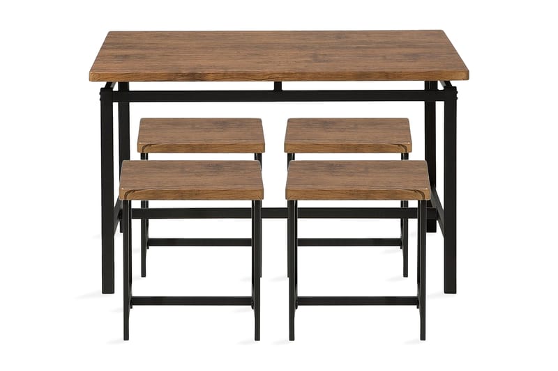 Arlington Spisegruppe 75 cm - Svart - Møbler - Bord - Spisegrupper