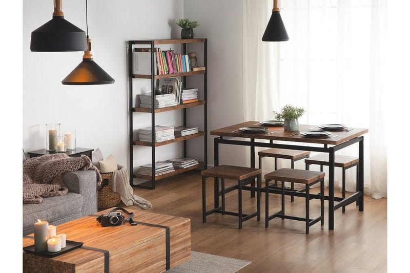 Arlington Spisegruppe 75 cm - Svart - Møbler - Bord - Spisegrupper