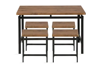 Arlington Spisegruppe 75 cm - Svart - Møbler - Bord - Spisegrupper