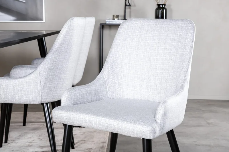 Balisa Matgrupp 180 cm + 6 st Ridones Matstolar Venture Home Black - Møbler - Bord - Spisegrupper