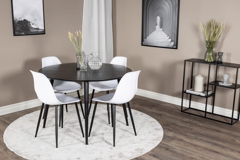 Balisa Spisegruppe 115 cm Rund + 4 Ypas Spisestoler - Møbler - Bord - Spisegrupper
