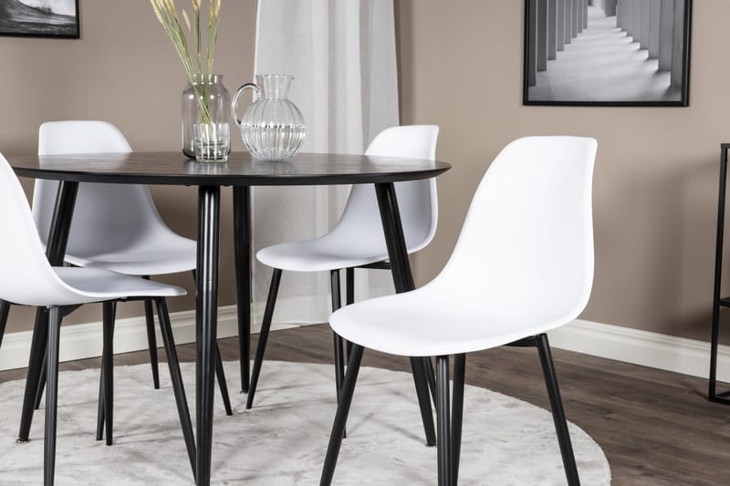 Balisa Spisegruppe 115 cm Rund + 4 Ypas Spisestoler - Møbler - Bord - Spisegrupper