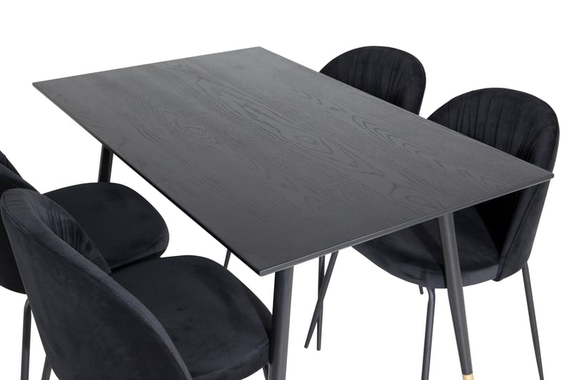 Balisa Spisegruppe 120 cm inkl. 4 Foyos Stoler - Svart - Møbler - Bord - Spisegrupper
