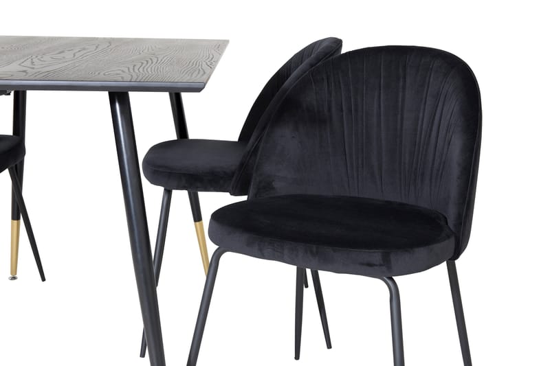 Balisa Spisegruppe 120 cm inkl. 4 Foyos Stoler - Svart - Møbler - Bord - Spisegrupper
